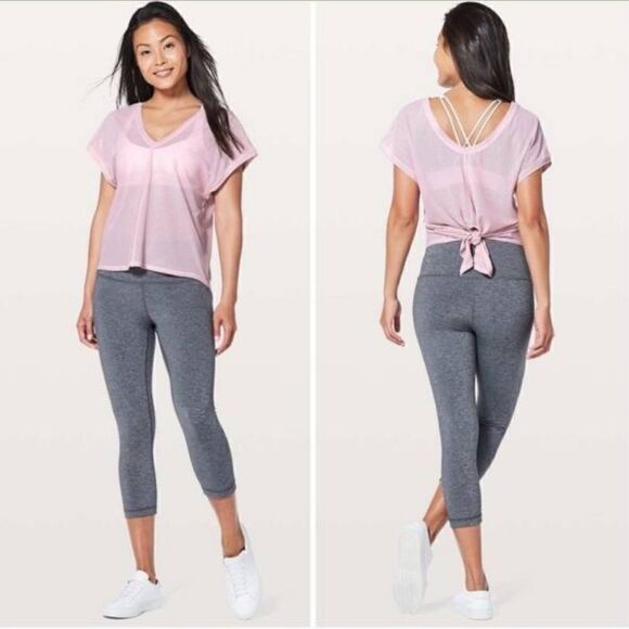 Lululemon Women's Sheer Striped Top Size 4 - Picture 1 of 10